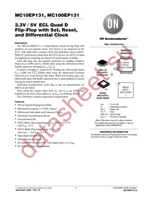 MC100EP131MNR4G datasheet  